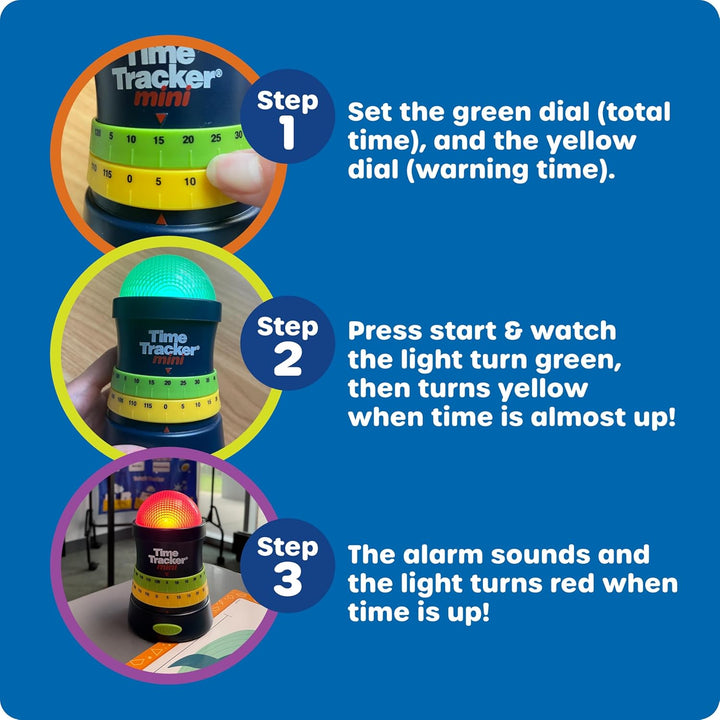 Learning Resources Time Tracker Mini – Visueller Timer für Kinder mit Licht- und Tonsignalen, Lernhi