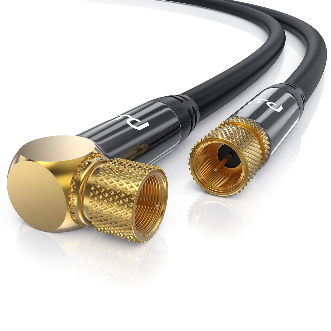 CSL - 7,5m SAT Kabel 8k 4k HDTV 90 Grad gewinkelt 135dB - Premium SAT Antennen Satellitenkabel F Ste