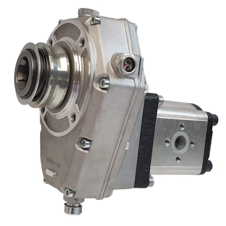 Hydromot- Zapfwellengetriebe. Hohlwelle 1 3/8'' mit Schnappring, Übersetzungsverhältnis: 1:3,8. Baug