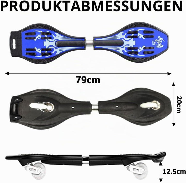 ERNAN Waveboard- Compact Lightweight Caster Board Kids/Teens. Waveboard Kinder Street Surfen Caster