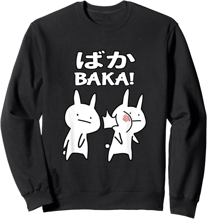 Lustiges Japan Baka Rabbit Ohrfeigen Anime und Manga Sweatshirt