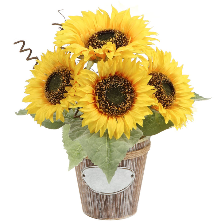 Hollyone Künstliche Sonnenblumen im Topf, Sonnenblumen Künstlich, Künstliche Blumen Wie Echt, Kunstp