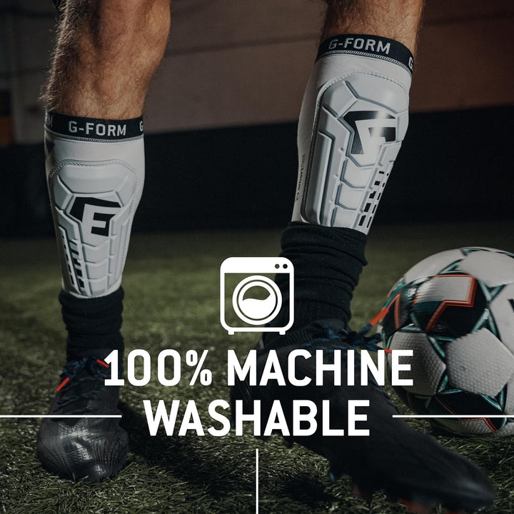 G-Form Pro-S Vento CE Fussball Schienbeinschoner Weiss L-XL, Weiss L-XL