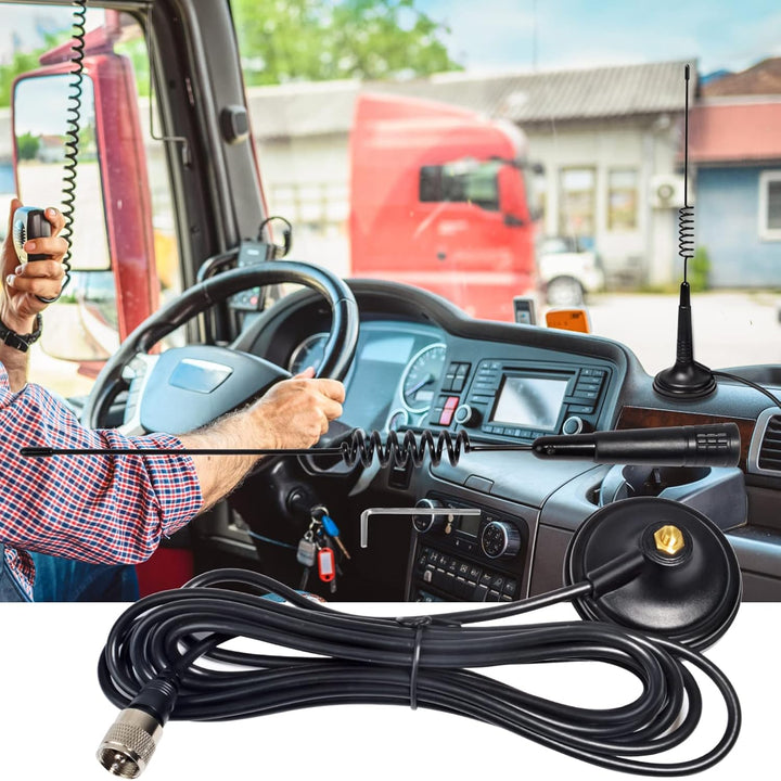 HYS 27 MHz Magnetische Halterung Antenne CB Antenne kompatibel mit Cobra Midland Uniden Maxon Portab