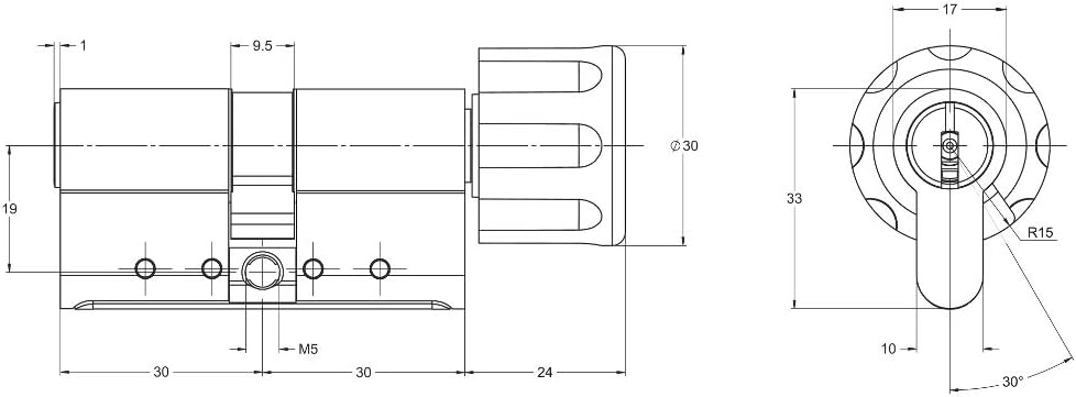 KESO 8000 Omega² Knaufzylinder 45/55K | Modularer Schliesszylinder Profilzylinder mit Knauf | Aktiv-