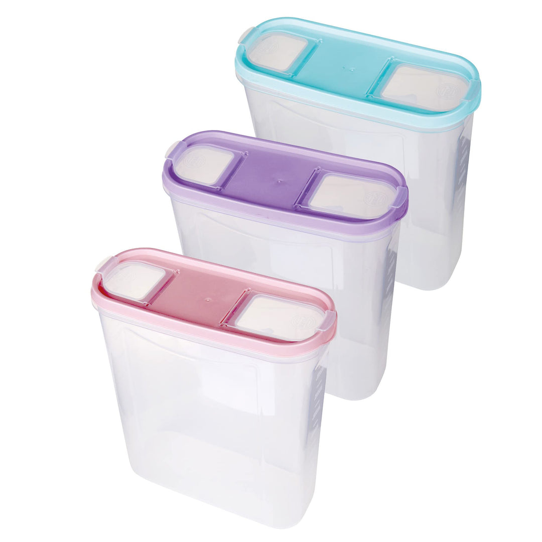 Bestgoodies Vorratsdosen mit Deckel (3er Set - Mix) 4,5 Liter, Luftdicht Schüttdose BPA frei lebensm