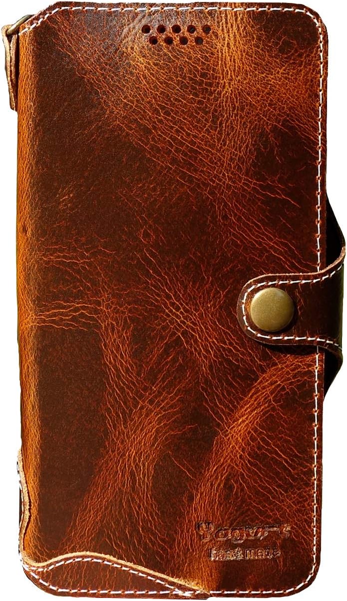 Yogurt Handyhülle für Samsung Galaxy A23 5G, Hülle Echtleder Case Ledertasche Lederhülle für Samsung