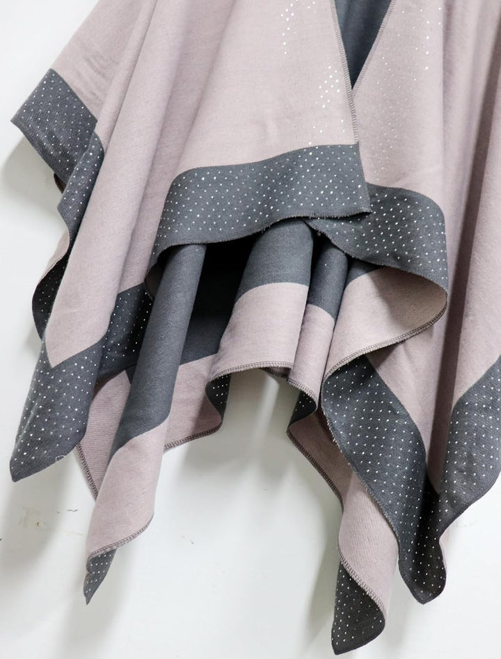 Shmily Girl Damen Poncho Habe Gestrickt Überdimensionalen Decke Kap-Schal Hot Diamond Rosa, Hot Diam