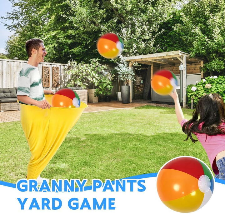 Granny Pants Wurfspiel, 2 Stück Granny Pants Yard Game für Erwachsene und Kinder, mit 10 × Hüpfbälle