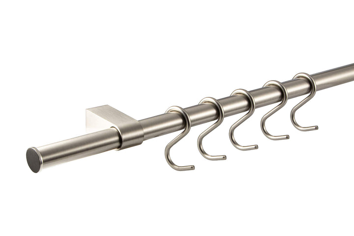 Gedotec Design Küchenreling Wand-Relingsystem Küche | Edelstahl-Optik | Reling-Set Länge: 600 mm | R