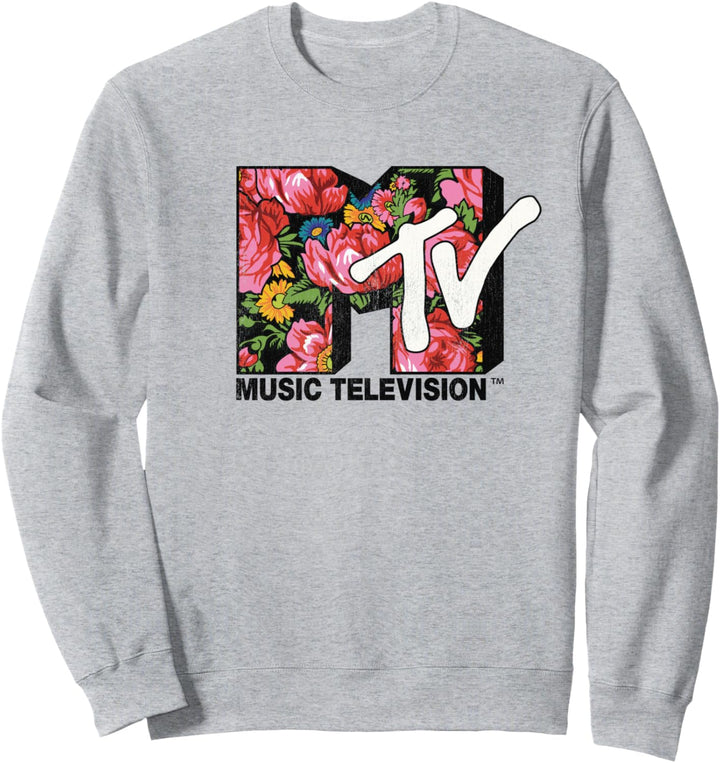 MTV Floral Tulips Colorful Garden Scene Logo V1 Sweatshirt