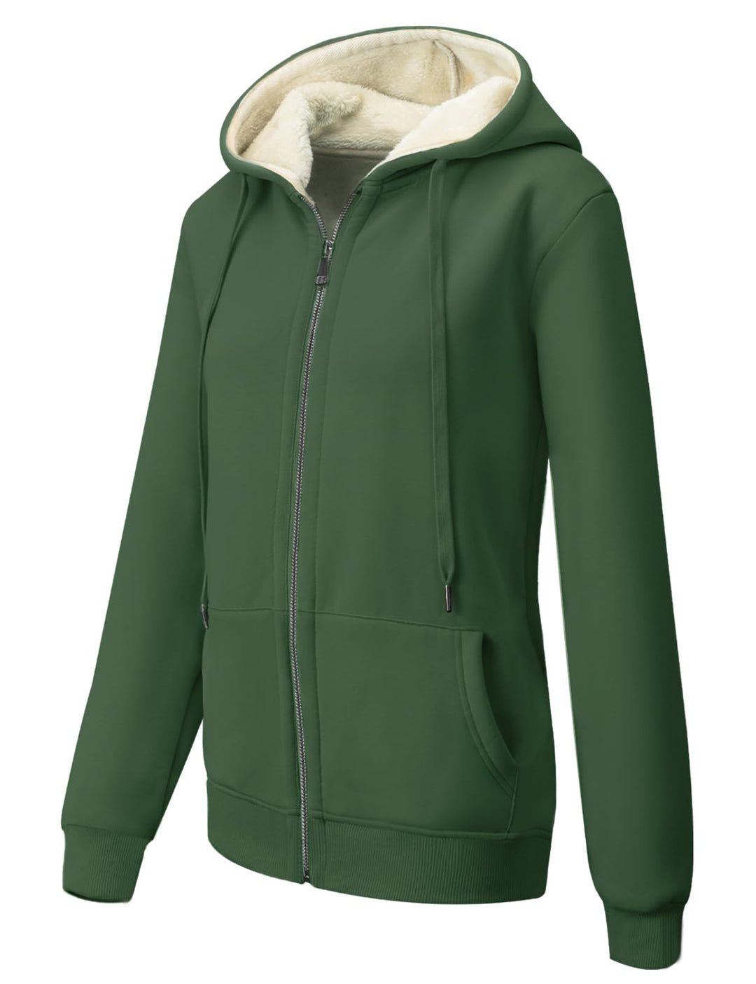 MOVE BEYOND Sweatjacke Damen Kapuzenjacke Hoodie Fleece mit Zipper Fleecepullover Fleecejacke mit Ka
