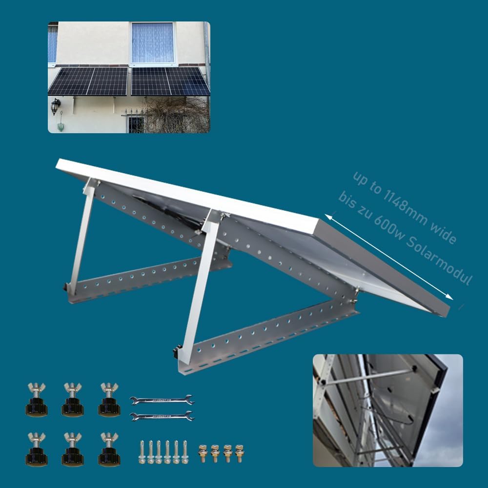 CMYYANGLIN Balkonkraftwerk Halterung Solarmodul Halterung Flachdach Solar Panel Mounting Brackets Ti