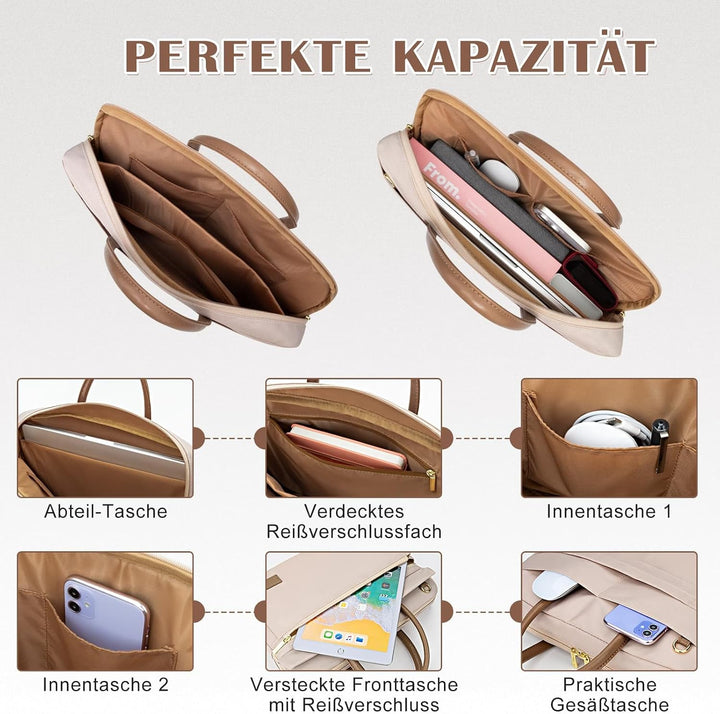 RAINYEAR Laptoptasche für 14&amp;15,6-Zoll für Damen Arbeitstasche Aktentasche | Damen-Computer-Messenge