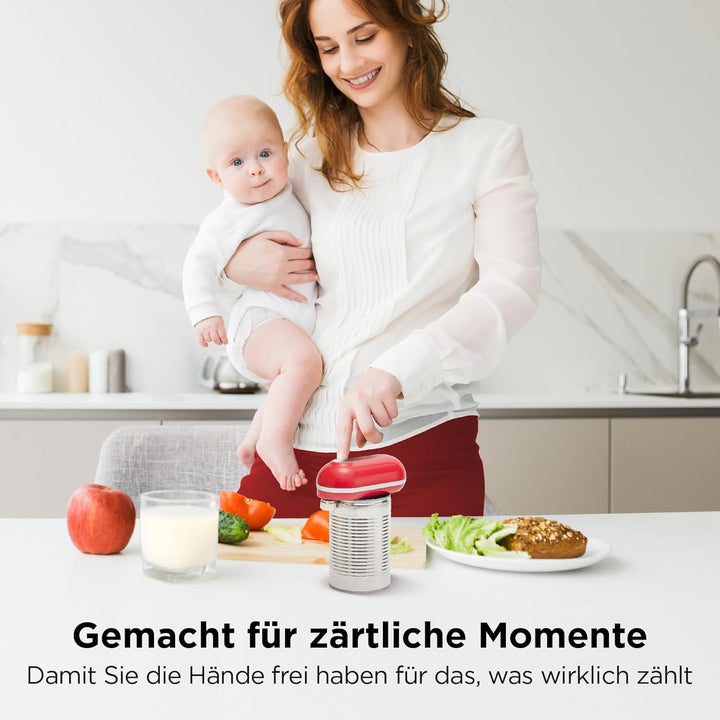Kitchen Mama Mini Plus Wiederaufladbarer elektrischer Dosenöffner: Kompakt, Aufladen über Typ-C Lade