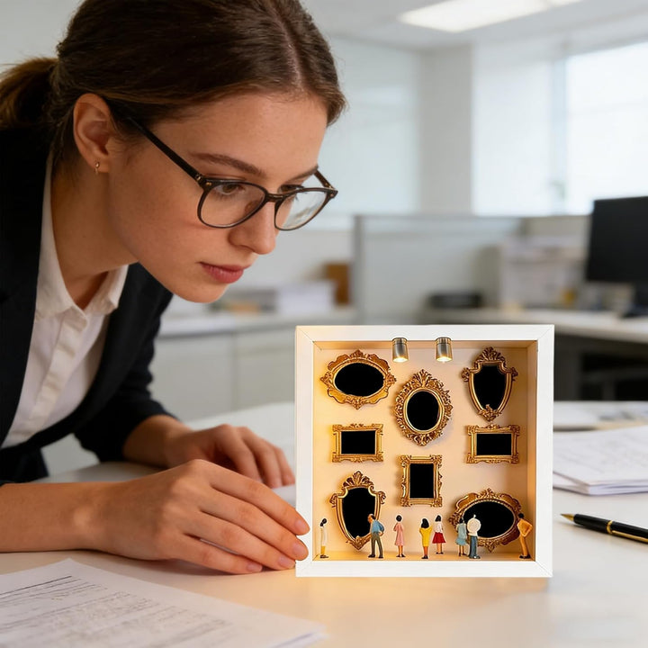Mini Museum Frames, Shadow Box Frame Kit, DIY Mini Museum Silhouette Box With Figurines, Celebrate Y