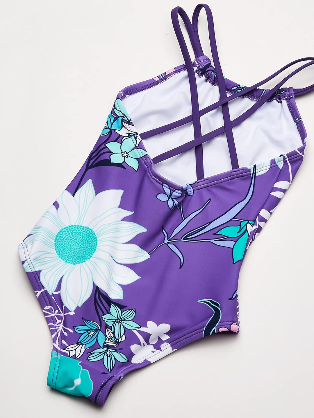Kanu Surf Girls' Jasmine Beach Sport Halter One Piece Swimsuit