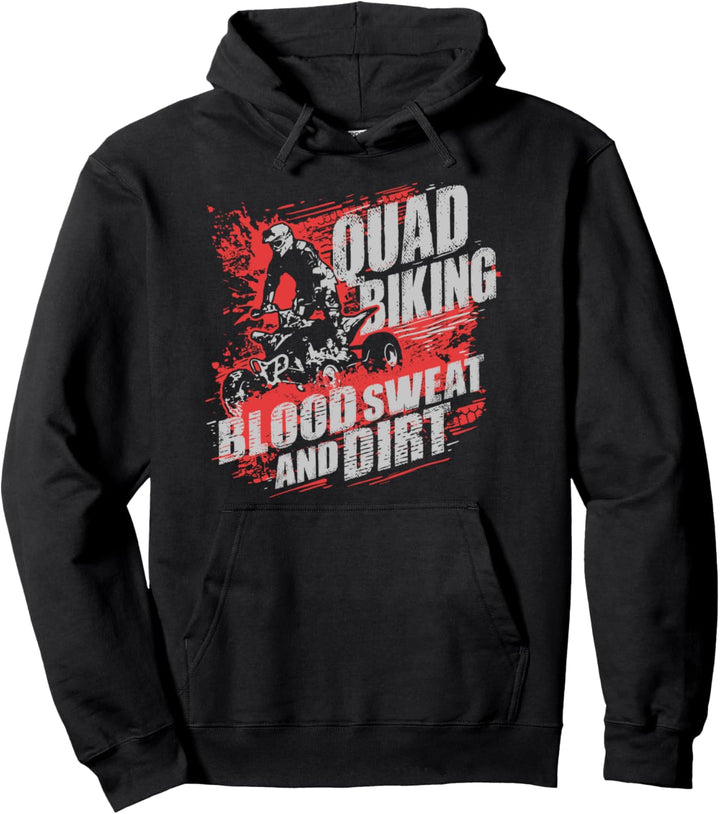 Quad Biking Blood Sweat And Dirt Geschenk ATV Fahrer Pullover Hoodie