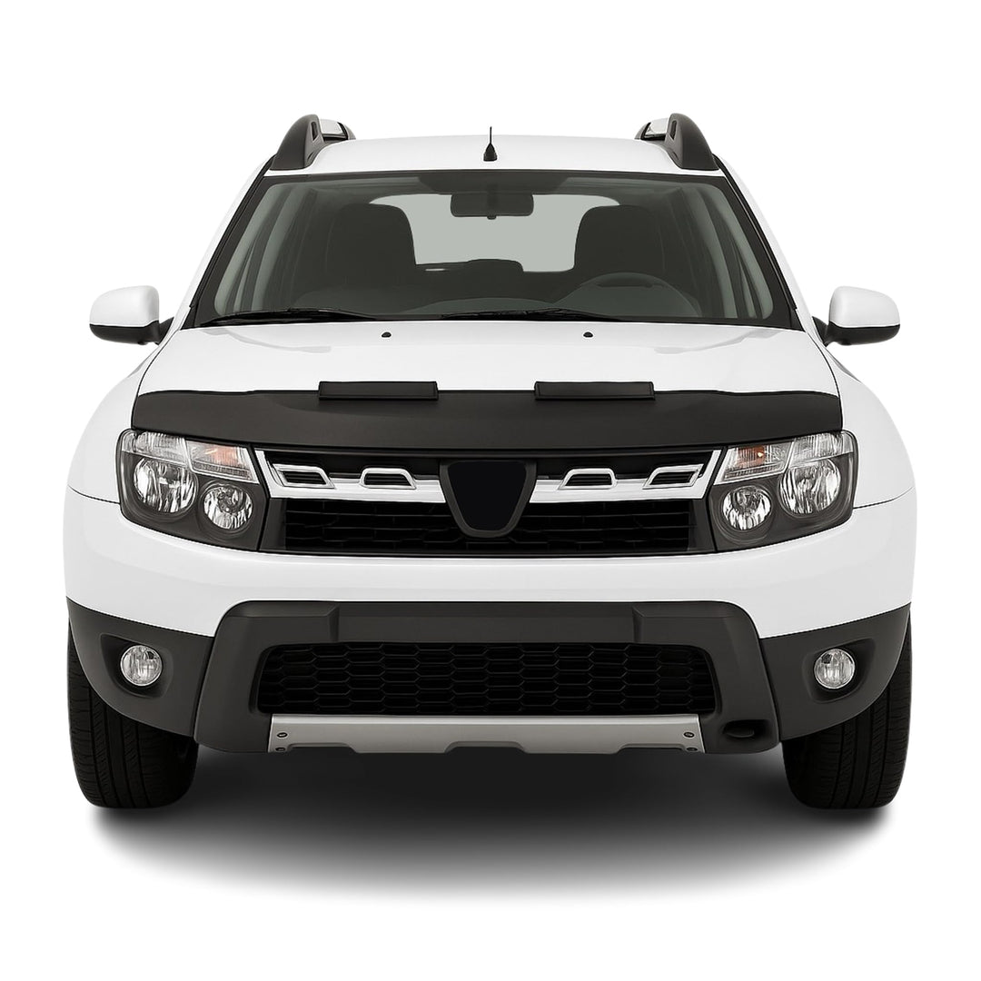 OMAC Haubenbra Steinschlagschutz Bonnet Bra kompatibel mit Dacia Duster 2010-2018 Schwarz Halb Schwa