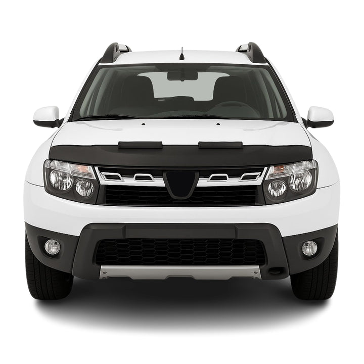 OMAC Haubenbra Steinschlagschutz Bonnet Bra kompatibel mit Dacia Duster 2010-2018 Schwarz Halb Schwa