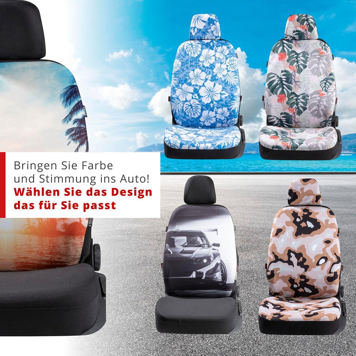 Walser Autositzbezug Beach, 1 Vordersitzbezug, Universal PKW-Einzelsitzbezug, Auto-Schonbezug Beach-