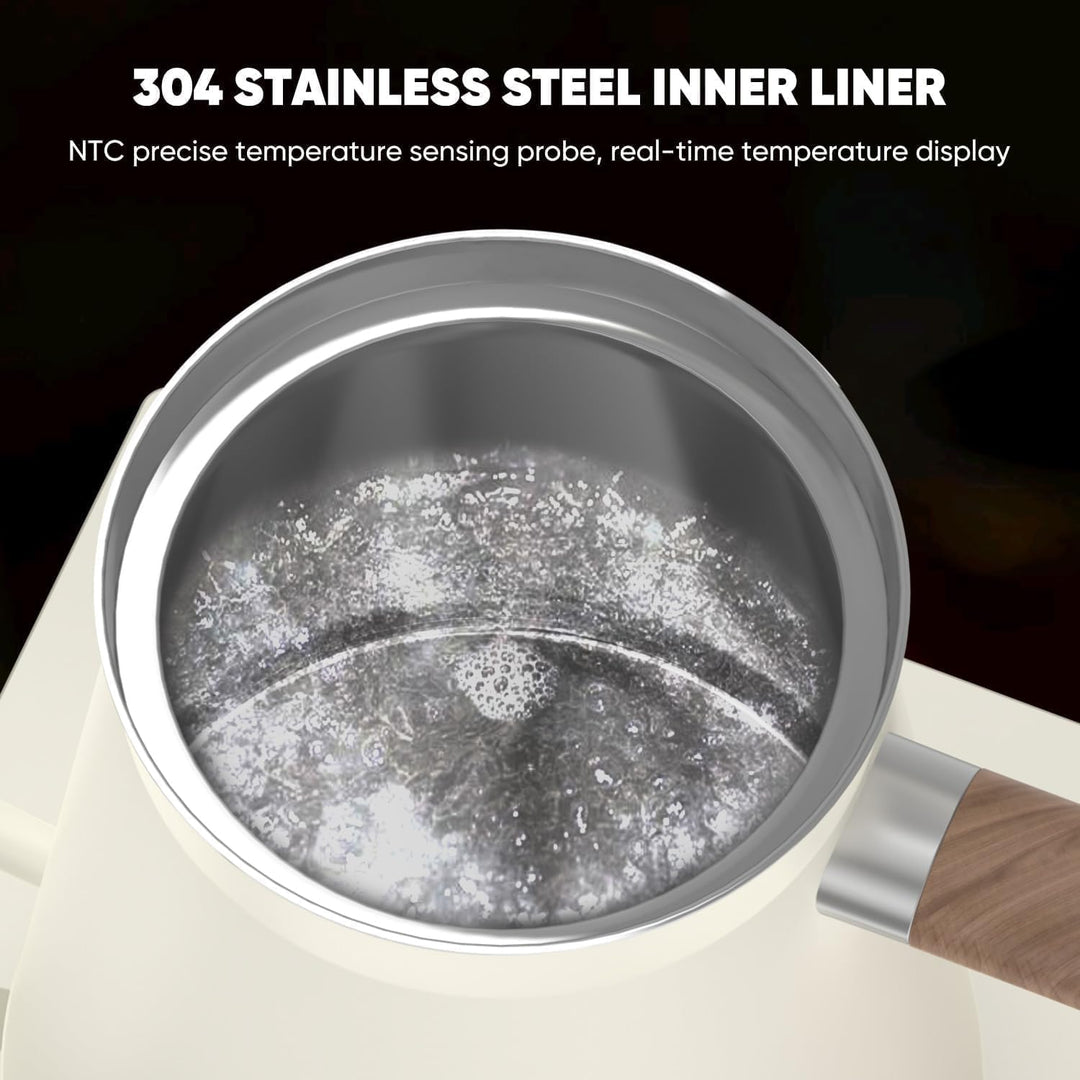 0.6L Schwanenhals Elektrischer Kaffee Wasserkocher mit 40~100℃ Temperatur Einstellbar, 1000W Schnell
