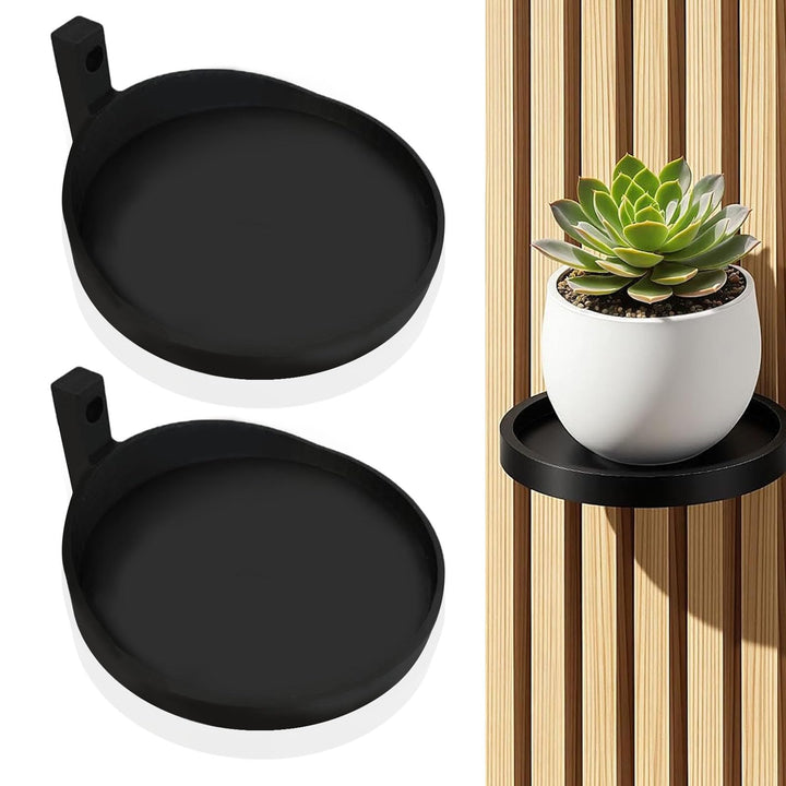 2 Pcs Akustikpaneele Pflanzenhalter Schwarz Akustikpaneele Deko, Regale für Akustikpaneele Home Schl