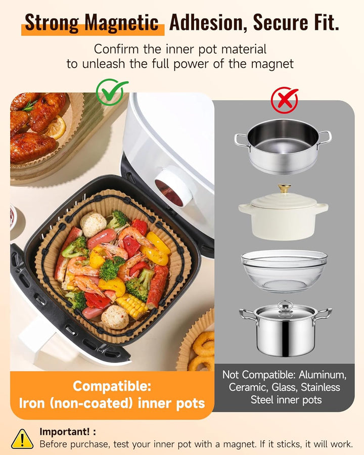 Magnete für Airfryer Backpapier, 8 Stück Silikon Magnete Airfryer Zubehör Verhindern Backpapier von