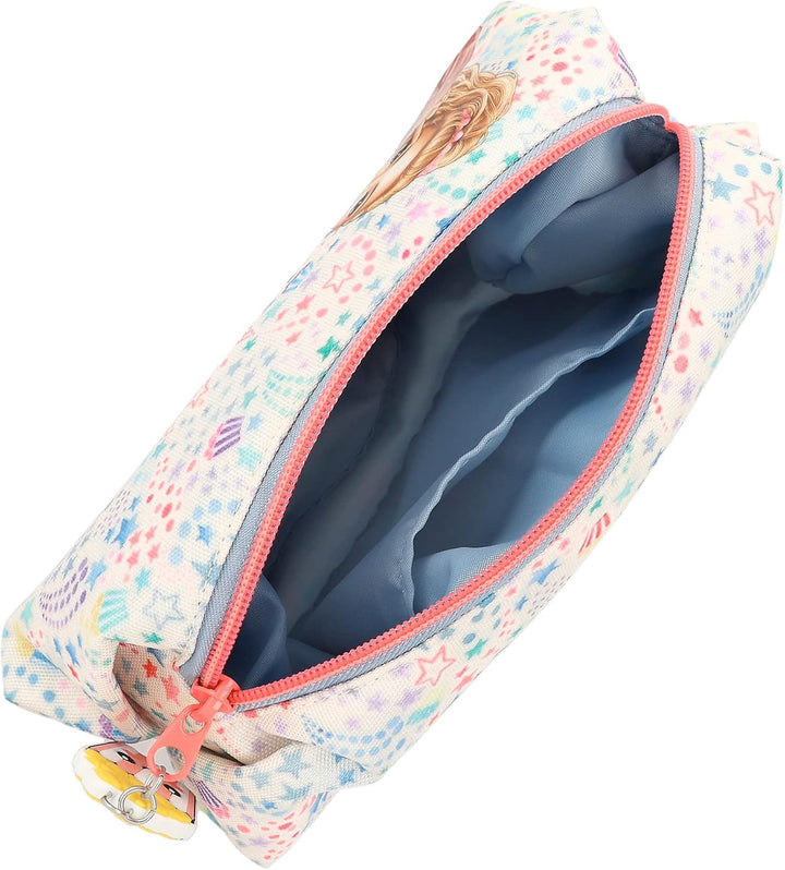 Depesche 12387 TOPModel Cutie Star - Kosmetiktasche mit Model-Motiv und Sternchen-Muster, Beauty Cas