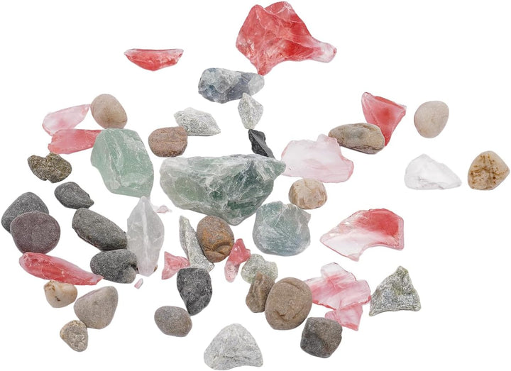Steinpolierer Rock Tumbler Set, Steinpoliermaschine mit 1/2/4 Tage Timer, Schleifkörnern, Rohsteinen