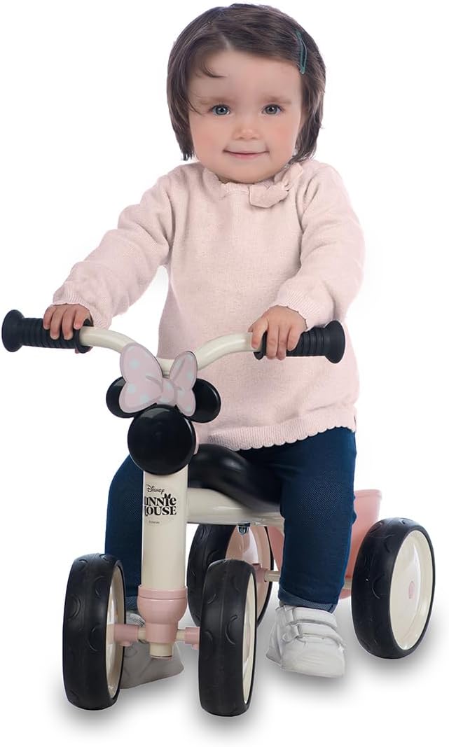 Smoby - Minnie Rookie Rutscher für Kinder - Metallrahmen, leise Räder, Stauraum & Transportgriff - F