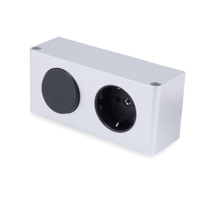 kalb | Energiebox 12V 10W für LED Beleuchtung Kombibox Steckdose und Schalter (mit Netzteil)