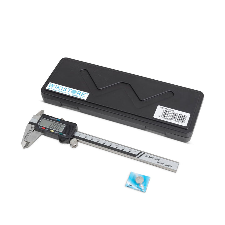 WIKISTORE DIGITAL TASCHEN MESSSCHIEBER 150 mm mit 4 Funktionen, analoger Bremssattel mit 40 mm Backe