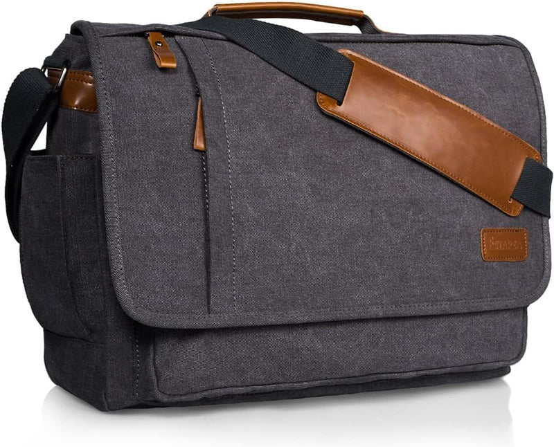 Estarer Umhängetasche/Laptoptasche 15.6 Zoll für Arbeit Uni aus Canvas