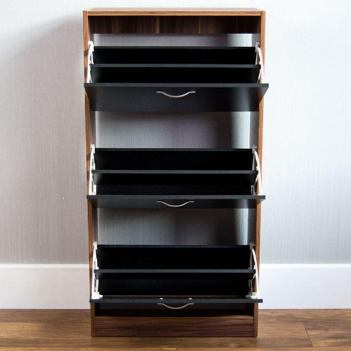 Home Discount Schuhaufbewahrung Schuhschrank mit 3 Schubladen Schrank Pull Down Holz Flur Möbel Einh