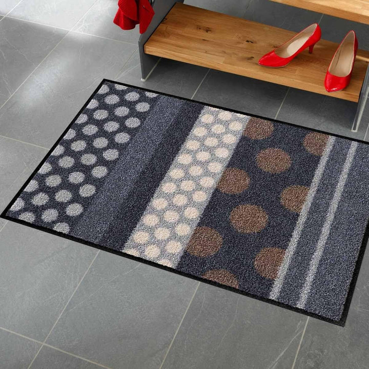 Salonloewe Zerbino lavabile Glamour Dots Grigio 75 x 120 cm SLD0457-075x120