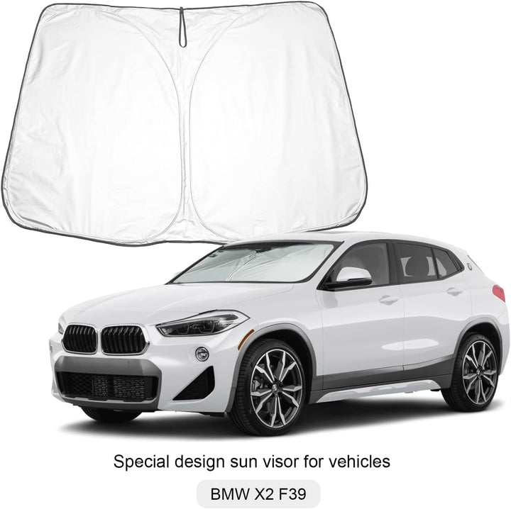 BIXUAN X2 Sonnenschutz kompatibel mit BMW X2 F39 2019-2023 Windschutzscheibe für F39 das Auto Fronts