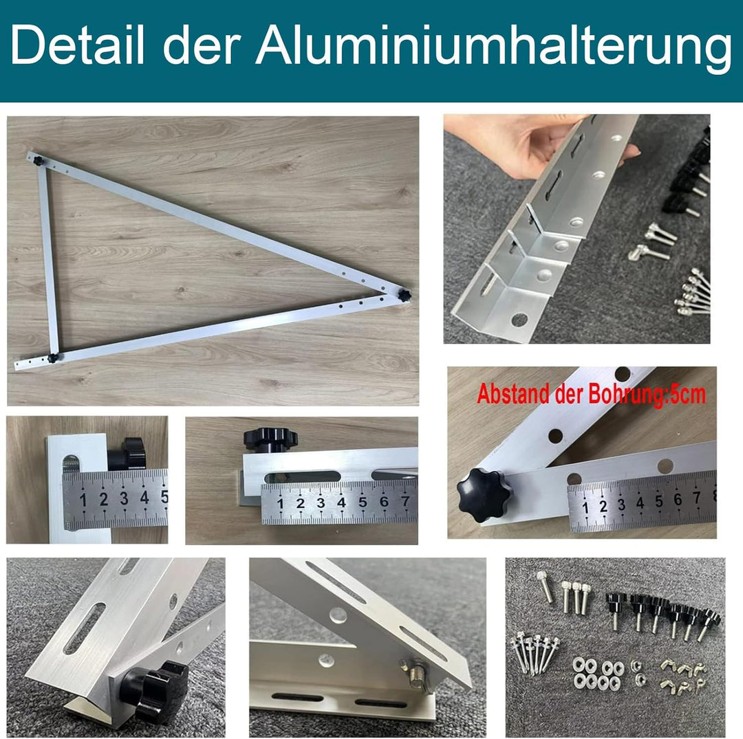 Sorlpv Solarmodul Halterung Balkonkraftwerk 1140mm, Dachhalterung Solarpanel Halterung 400w-800w, Un