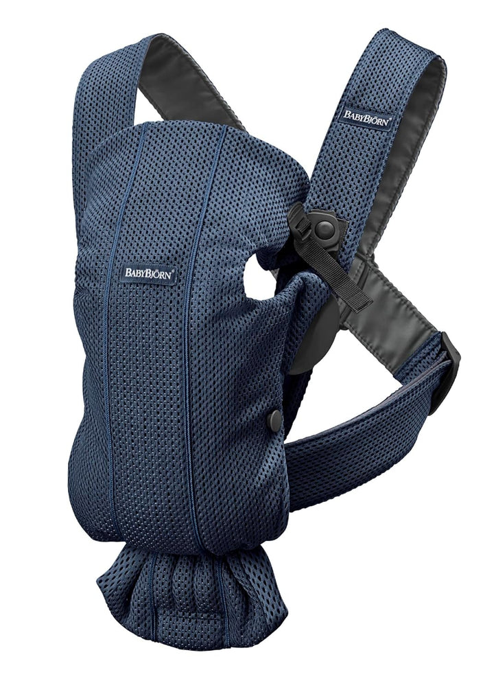 BabyBjörn Babytrage Mini, 3D-Netzstoff, Marineblau 3D-Netzstoff Marineblau, 3D-Netzstoff Marineblau