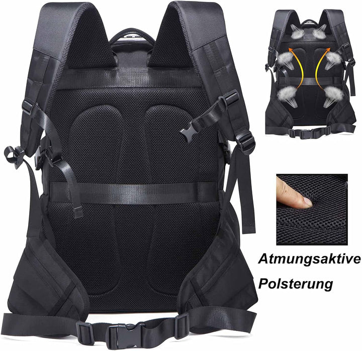 Vmokki Laptop Rucksack 17,3 Zoll Arbeitsrucksack Anti Diebstahl Wasserdicht Gross Ergonomisch Hüftgu
