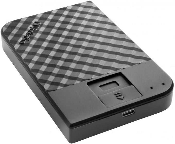 Verbatim Fingerprint Secure, 1 TB, Schwarz, Externe Festplatte mit Fingerabdruckscanner, USB 3.1 GEN