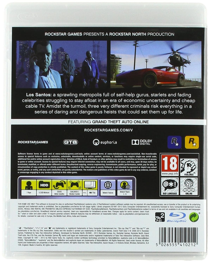 Grand Theft Auto 5 [UK Import] PlayStation 3 Standard, PlayStation 3 Standard