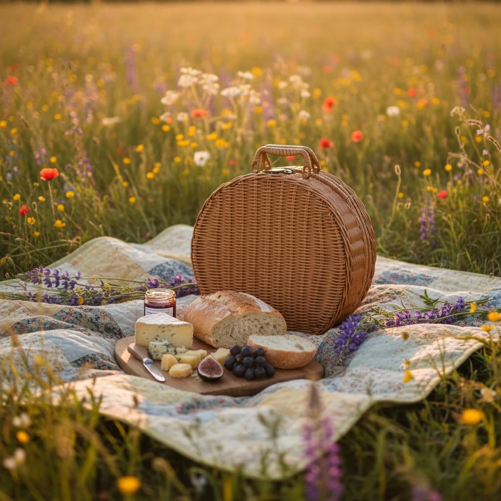 Rattan Aufbewahrungskorb Koffer, Rattan-Koffer mit Hand kleine Koffer Vintage-Koffer Gewebter Aufbew