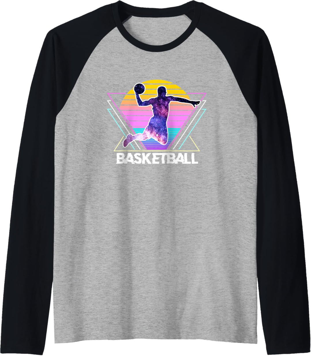 Basketball Sport Retro Vintage Vaporwave 90er Jahre Raglan