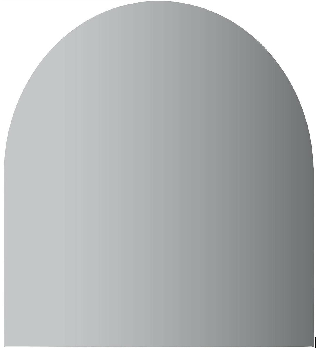 Kamin Edelstahl Funkenschutz Kaminplatte Ofen Bodenplatte 1.4301 (980 mm x 980 mm, Rundbogen) 980 mm