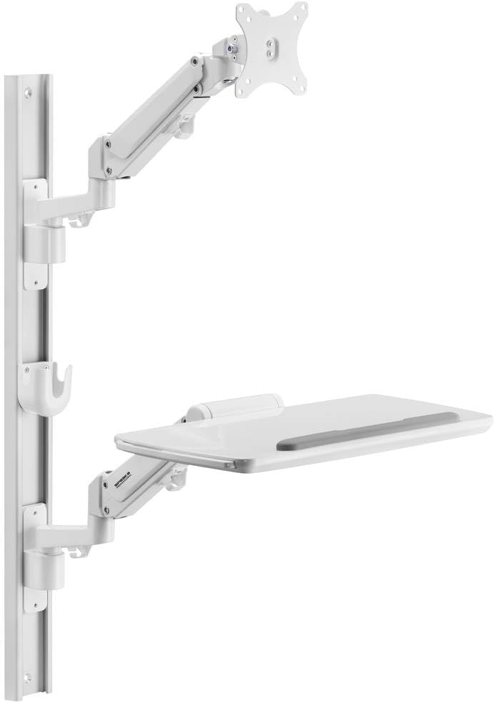 SpeaKa Professional SP-MM-960 Monitor-Wandhalterung Mit Tastaturablage, übereinander 43,2 cm (17) -