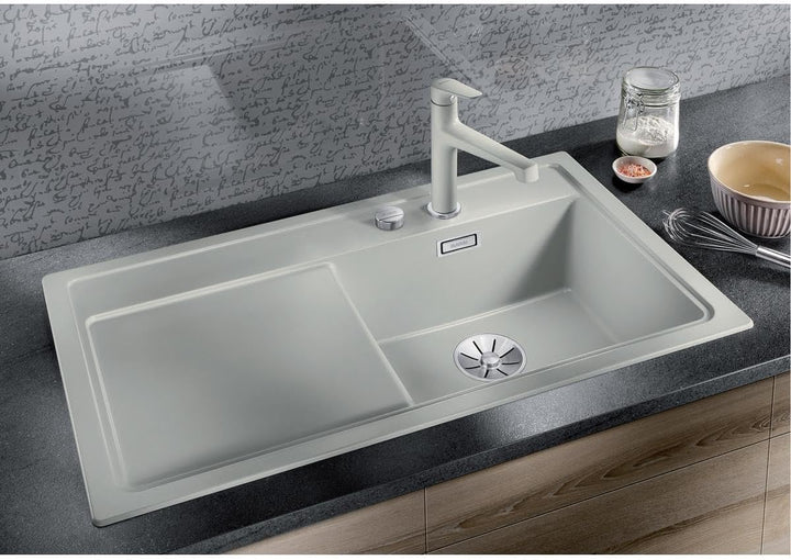 BLANCO ZENAR 5 S | SILGRANIT schwarz | Einbauart: Einbau von Oben | Hauptbecken rechts | mit Ablauff