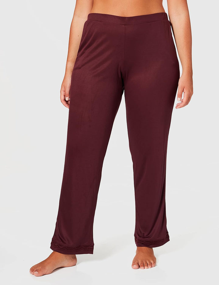 Schiesser Damen Frottee Schlafanzug warm und kuschelig 46 Weinrot, 46 Weinrot