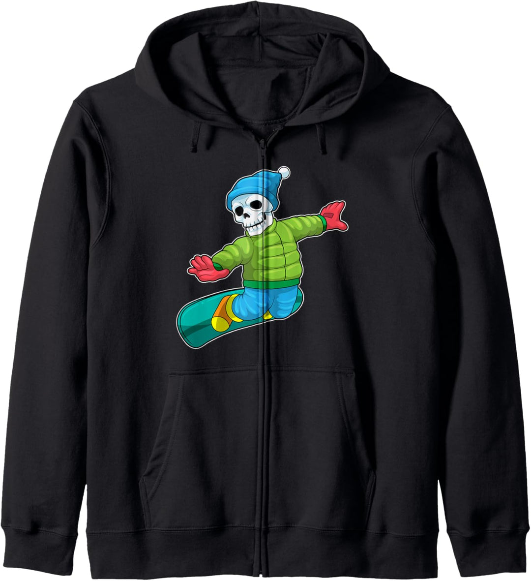 Skelett Snowboarder Snowboard Wintersport Kapuzenjacke