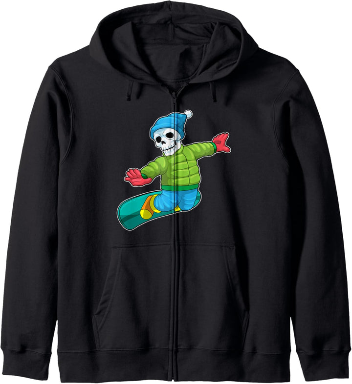 Skelett Snowboarder Snowboard Wintersport Kapuzenjacke